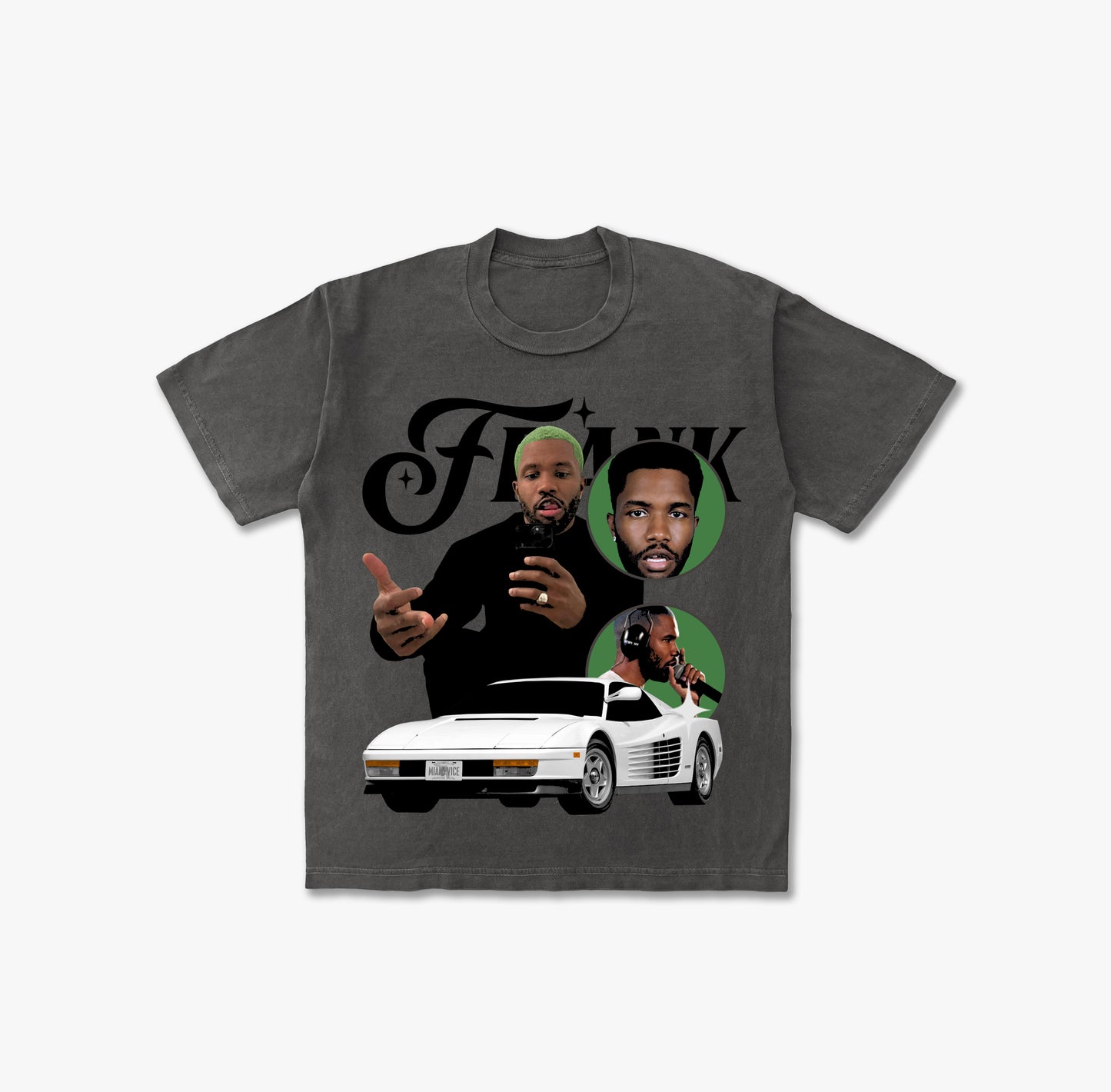 Frank White Ferrari (Black) Vintage Washed T-shirt