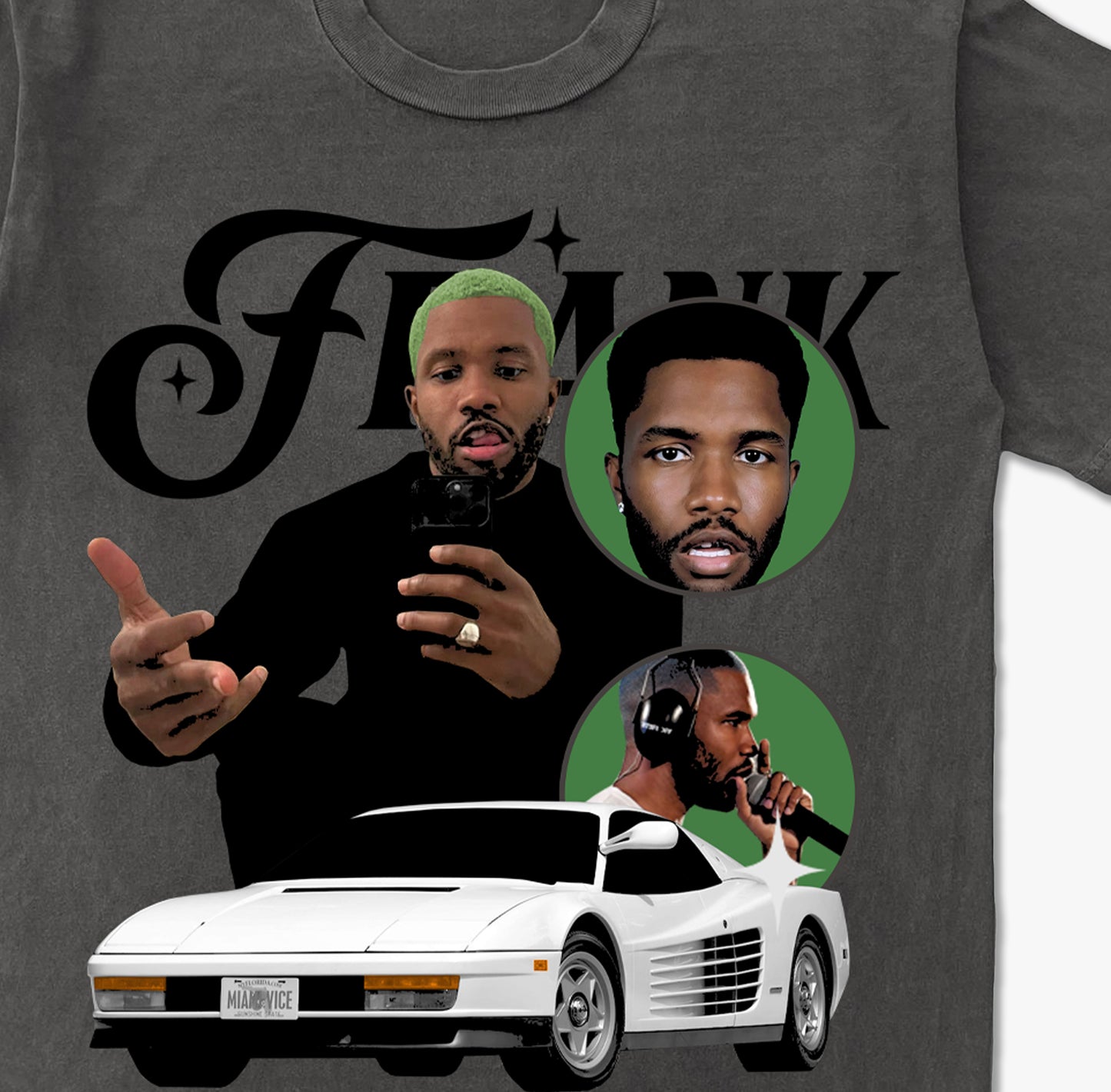 Frank White Ferrari (Black) Vintage Washed T-shirt
