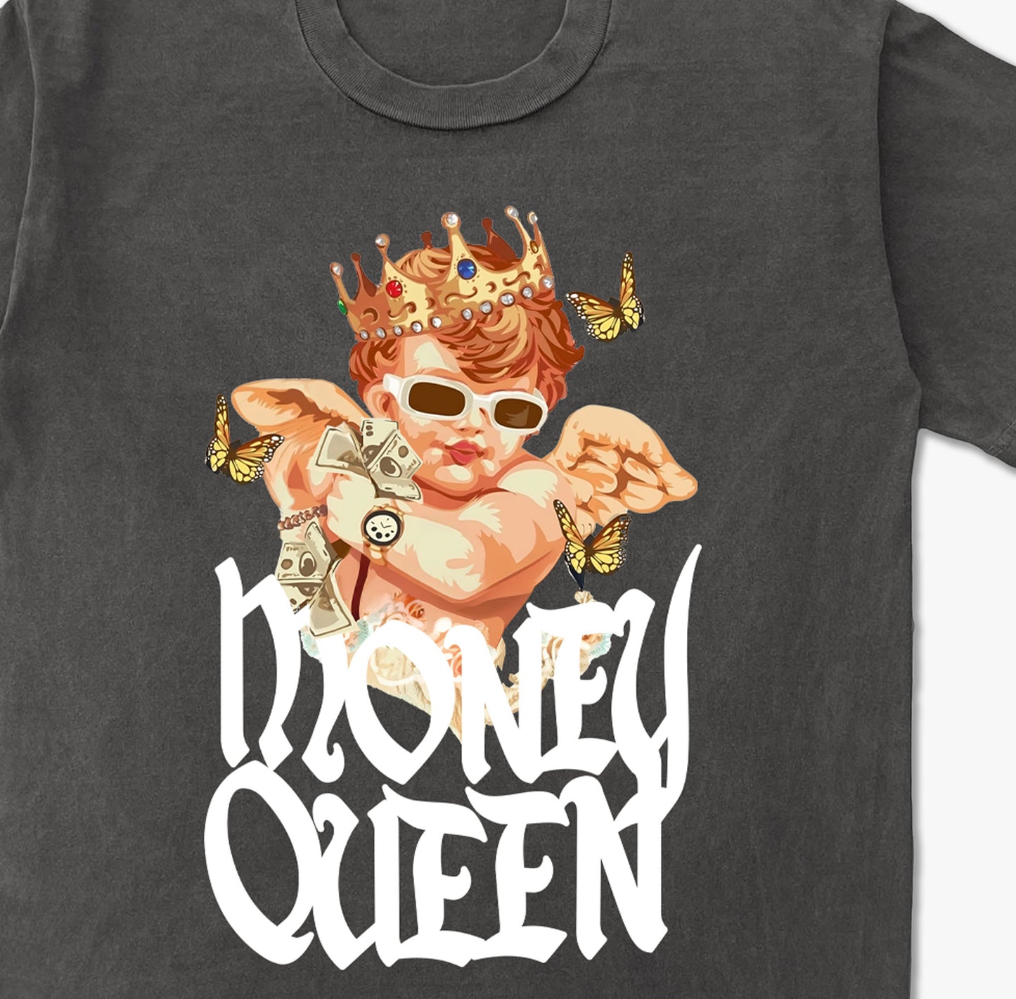 Money Queen Vintage Washed T-shirt