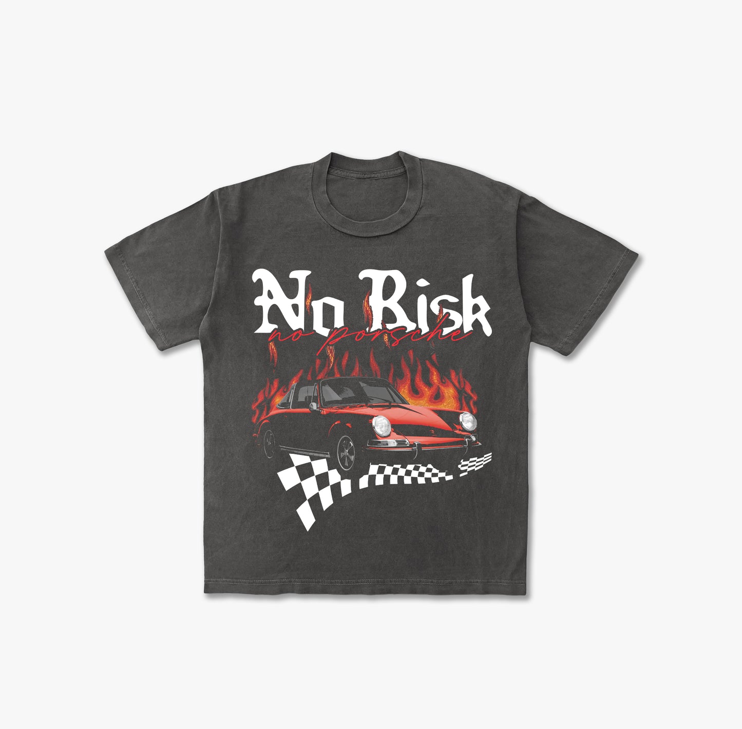 No Risk No Porsche Vintage Washed T-shirt
