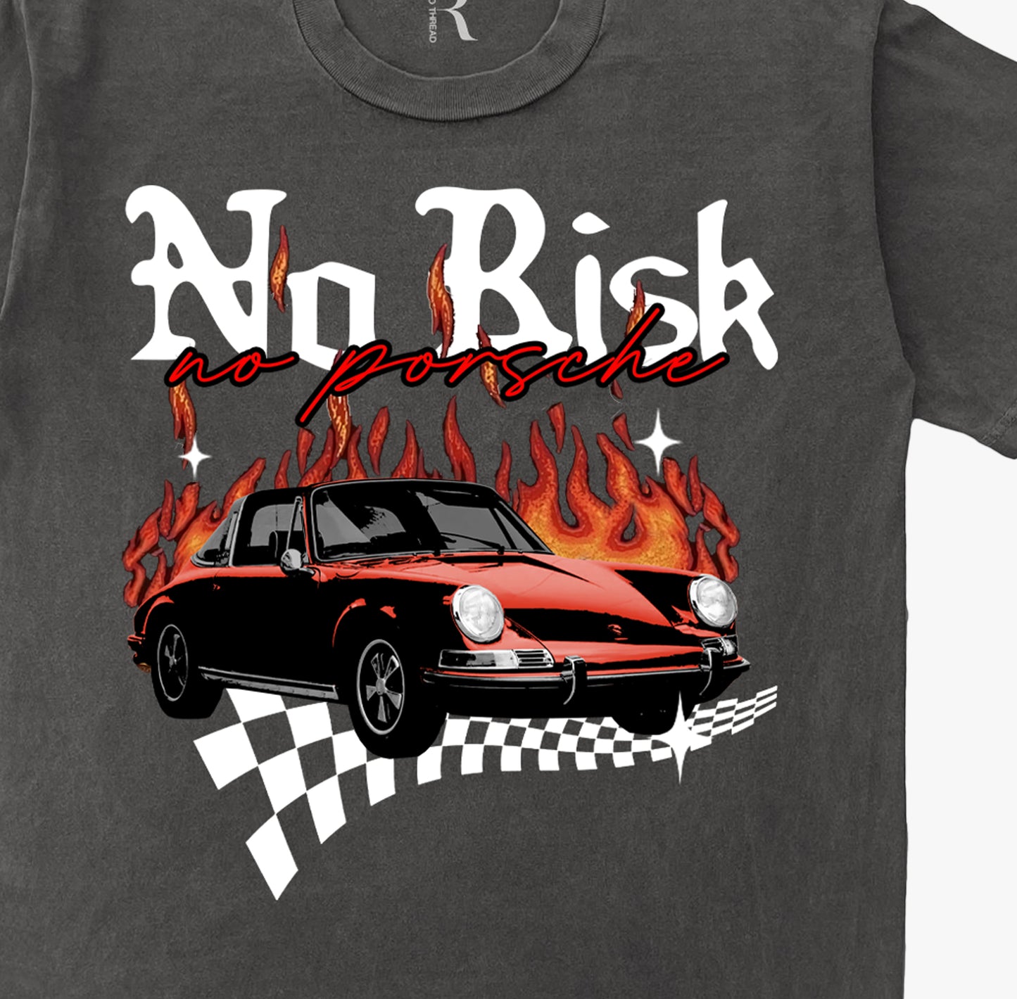 No Risk No Porsche Vintage Washed T-shirt