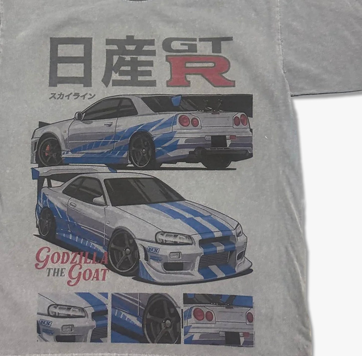 Nissan Godzilla The Goat Vintage Washed Tee