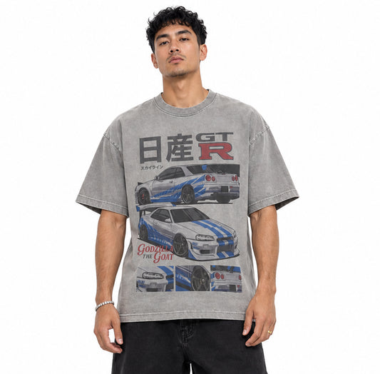Godzilla The Goat Vintage Washed Tee
