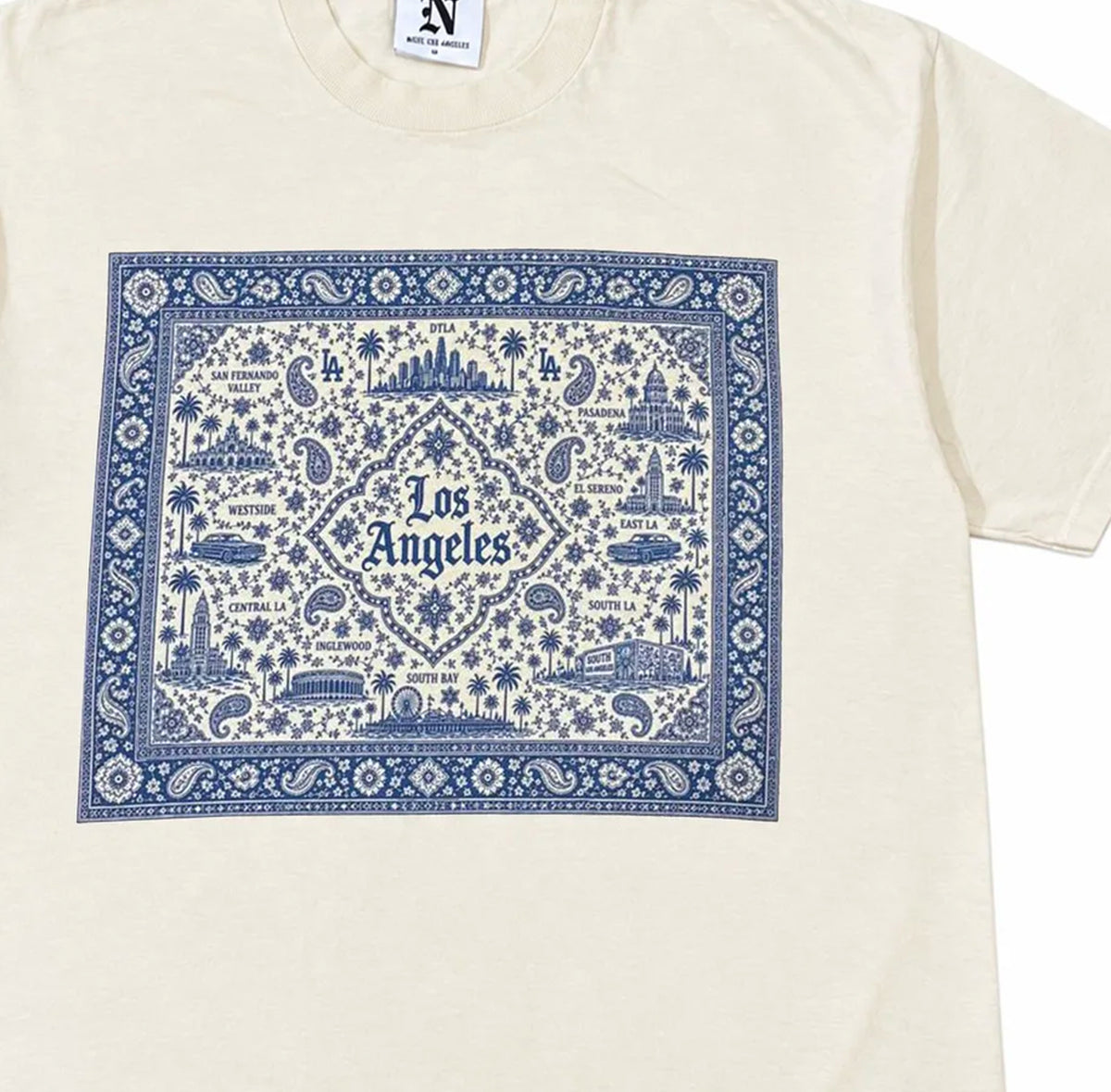 Los Angeles Bandana Vintage Washed Tee Shirt