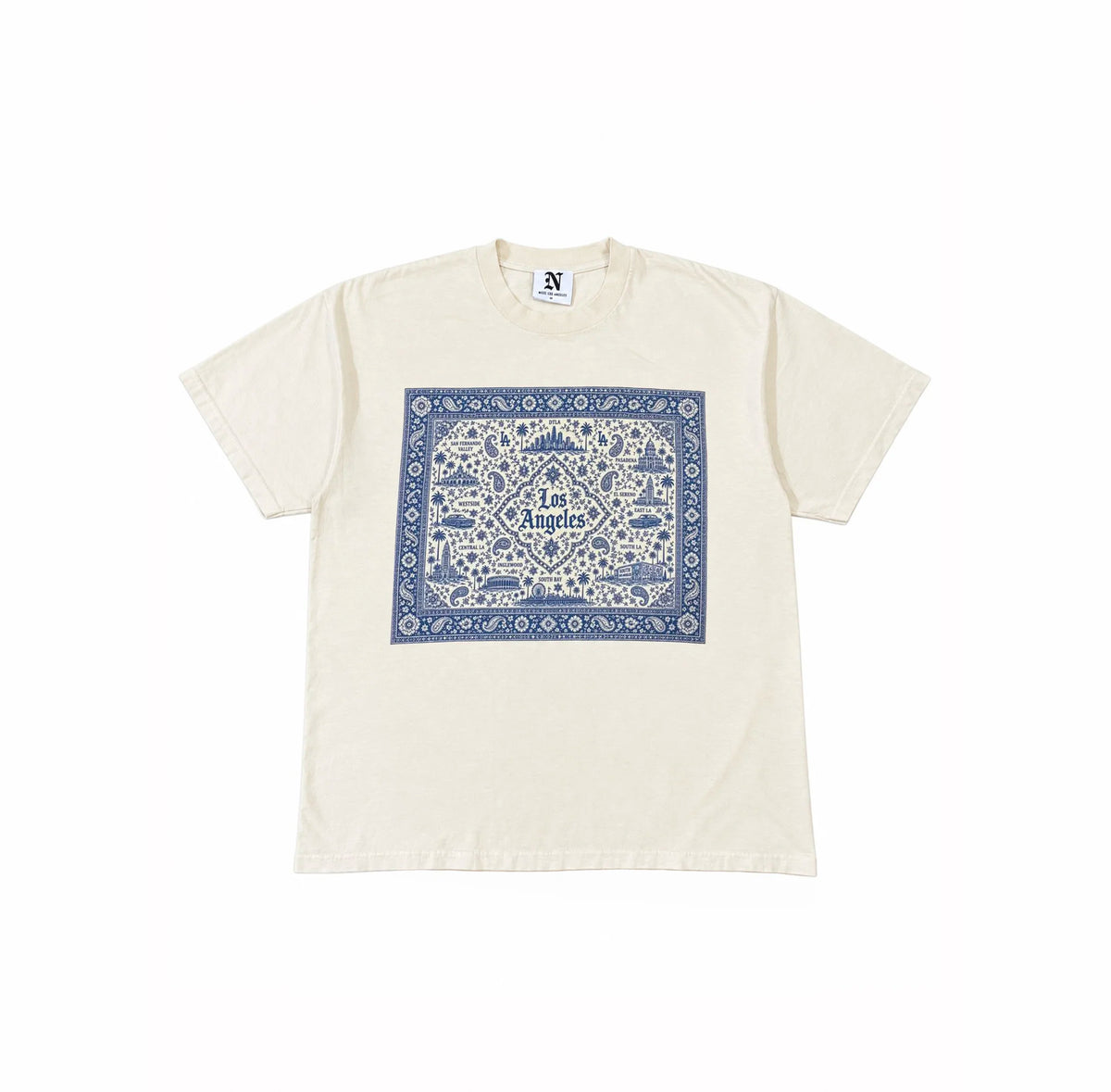 Los Angeles Bandana Vintage Washed Tee Shirt