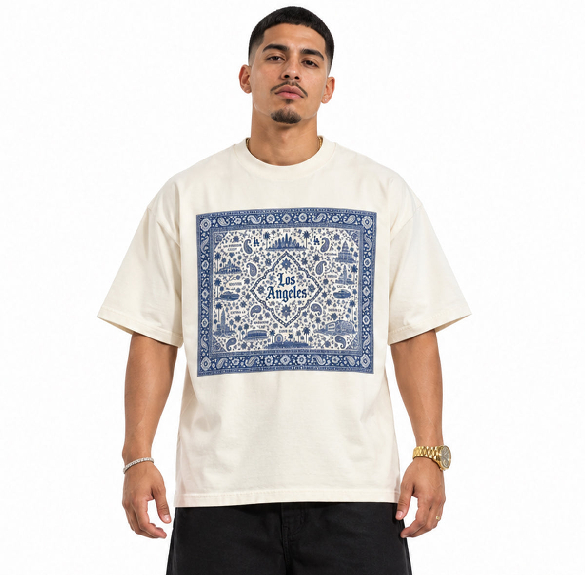 Los Angeles Bandana Vintage Washed Tee Shirt