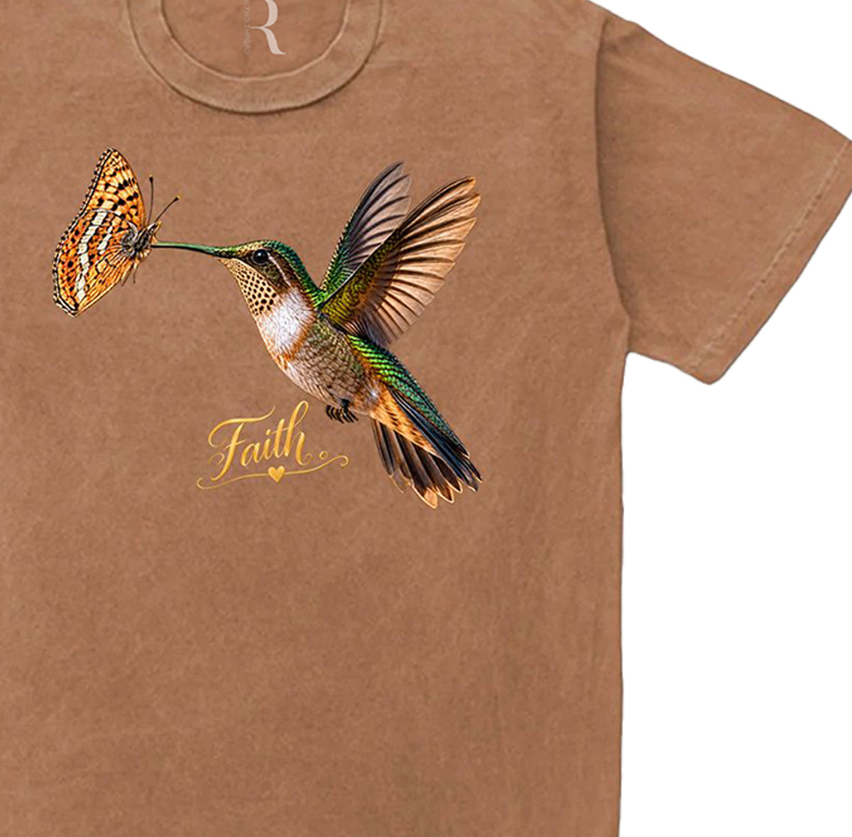 Faith & Butterfly Vintage Washed Tee Shirt