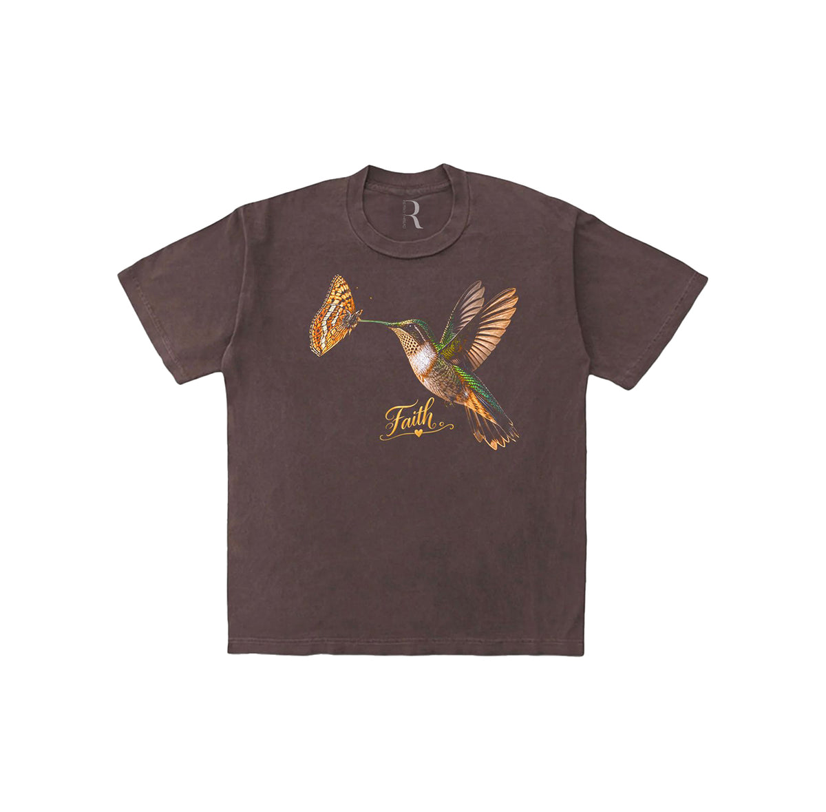 Faith & Butterfly Vintage Washed Tee Shirt
