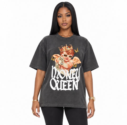 Money Queen Vintage Washed T-shirt