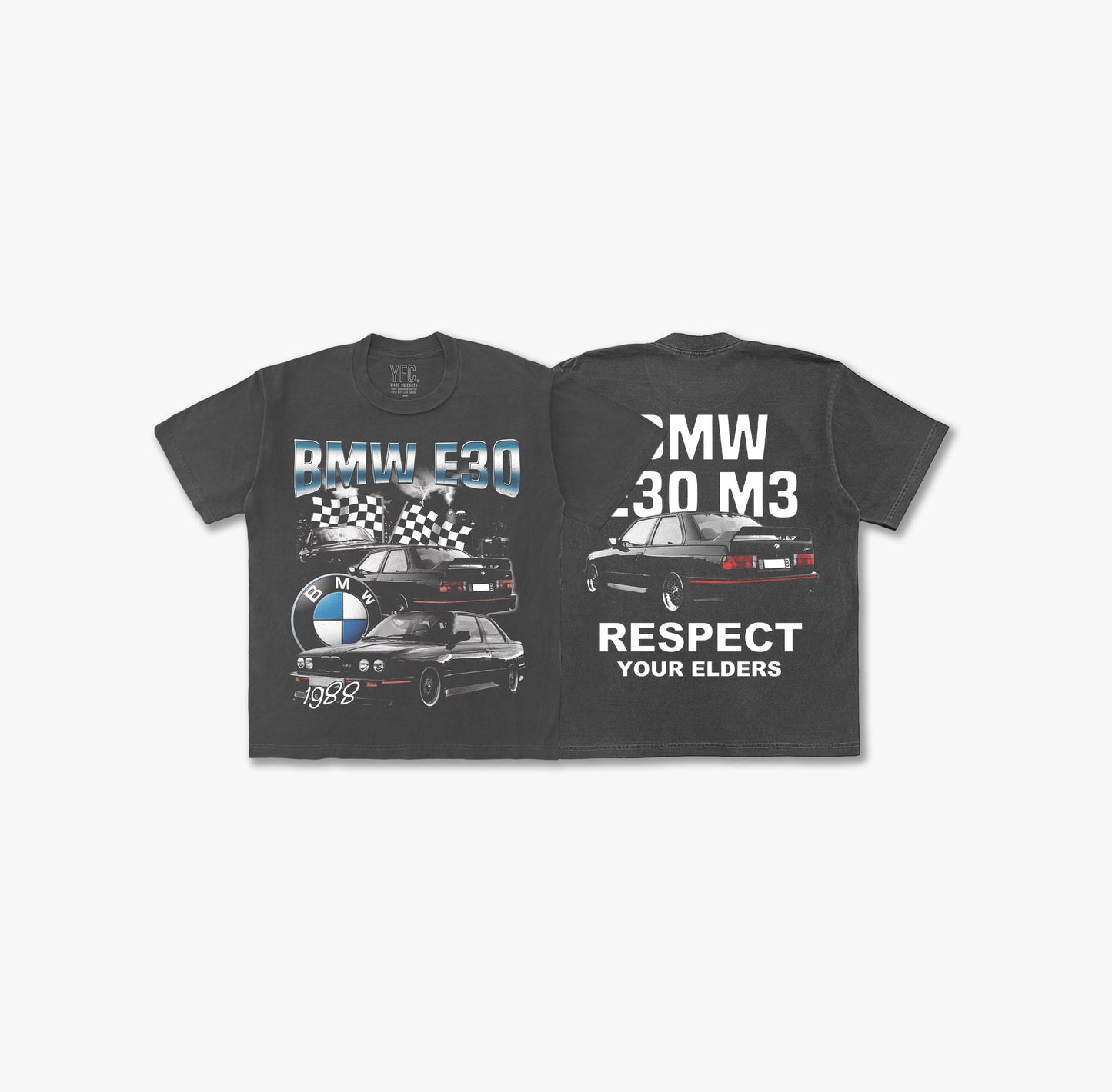 "Respect" Your Elders BMW E30 M3 Vintage Washed Tee Shirt